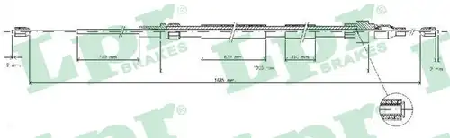 жило за ръчна спирачка LPR C0936B