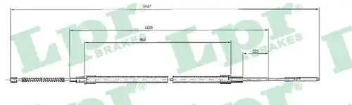 жило за ръчна спирачка LPR C0964B