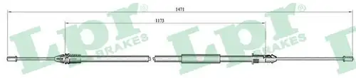 жило за ръчна спирачка LPR C1001B