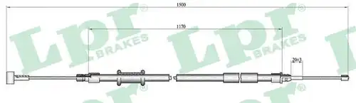 жило за ръчна спирачка LPR C1009B