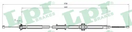 жило за ръчна спирачка LPR C1012B