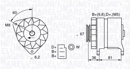 генератор MAGNETI MARELLI 054022384010