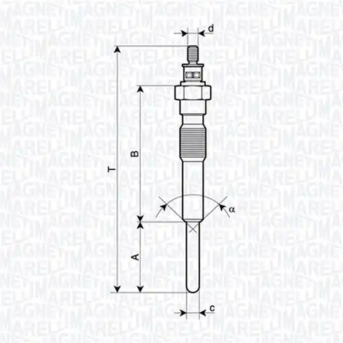 подгревна свещ MAGNETI MARELLI 062900125304