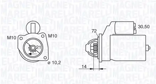 стартер MAGNETI MARELLI 063280006010