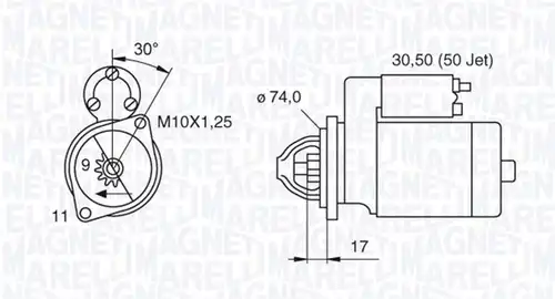 стартер MAGNETI MARELLI 063280056010