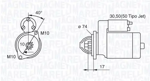 стартер MAGNETI MARELLI 063280057010