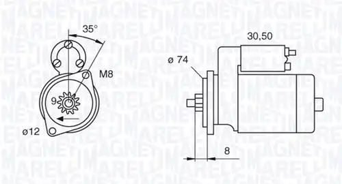 стартер MAGNETI MARELLI 063280058010