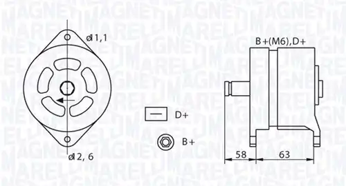 генератор MAGNETI MARELLI 063320049010