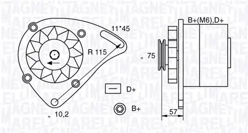 генератор MAGNETI MARELLI 063321000010