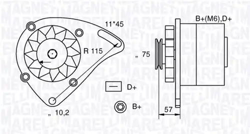 генератор MAGNETI MARELLI 063321067010