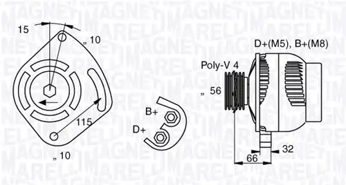 генератор MAGNETI MARELLI 063377012010