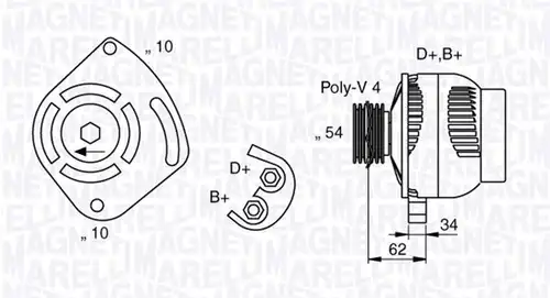 генератор MAGNETI MARELLI 063377031010