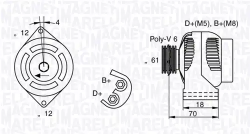 генератор MAGNETI MARELLI 063377032010