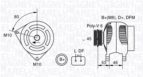 генератор MAGNETI MARELLI 063377300010