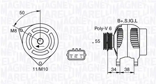 генератор MAGNETI MARELLI 063377432010
