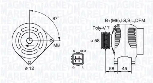 генератор MAGNETI MARELLI 063377435010
