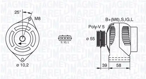 генератор MAGNETI MARELLI 063377437010