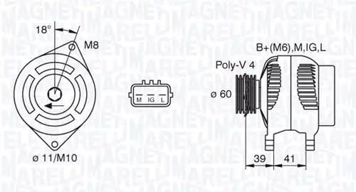 генератор MAGNETI MARELLI 063377438010