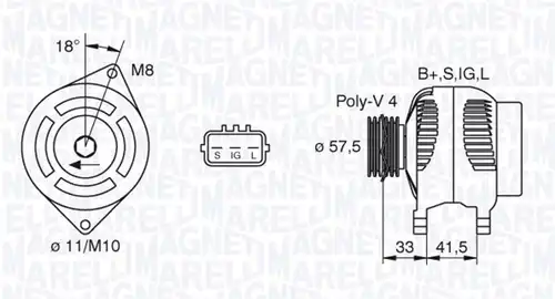 генератор MAGNETI MARELLI 063377442010