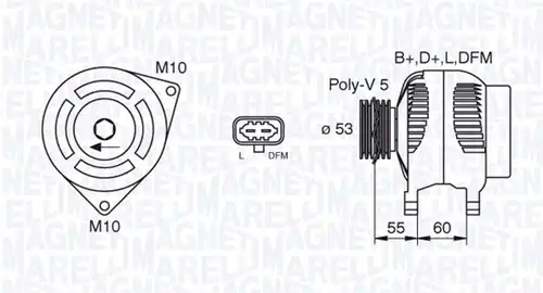 генератор MAGNETI MARELLI 063377496010