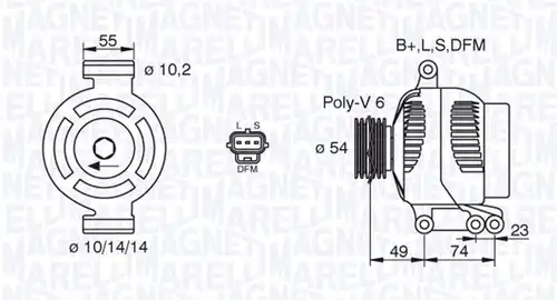 генератор MAGNETI MARELLI 063380001010