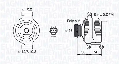 генератор MAGNETI MARELLI 063380006010