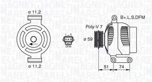 генератор MAGNETI MARELLI 063380007010