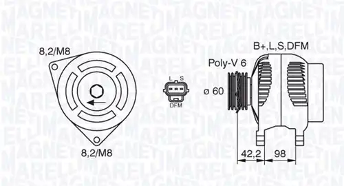 генератор MAGNETI MARELLI 063380009010