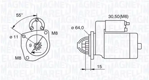 стартер MAGNETI MARELLI 063521070910