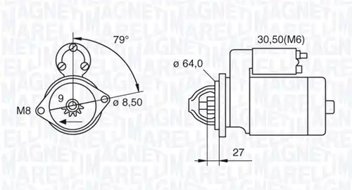 стартер MAGNETI MARELLI 063521074370