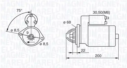 стартер MAGNETI MARELLI 063521074920
