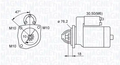 стартер MAGNETI MARELLI 063521101040