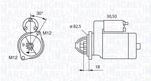 стартер MAGNETI MARELLI 063521101380