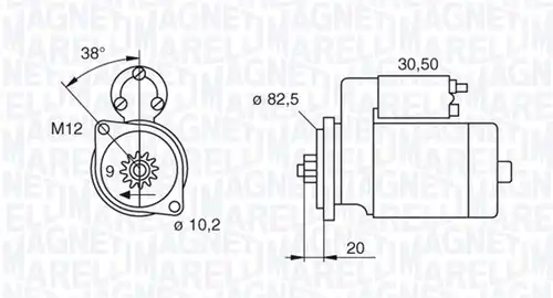 стартер MAGNETI MARELLI 063522601010