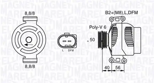 генератор MAGNETI MARELLI 063536250020
