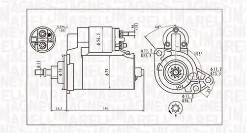 стартер MAGNETI MARELLI 063720295010
