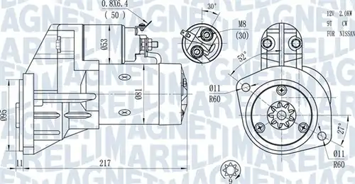 стартер MAGNETI MARELLI 063720660010