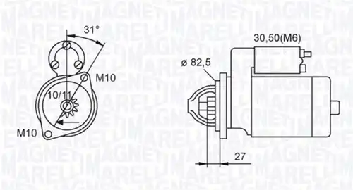 стартер MAGNETI MARELLI 063721044010