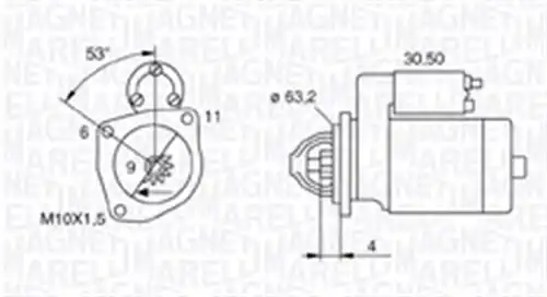 стартер MAGNETI MARELLI 063721057010
