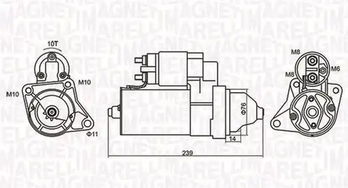 стартер MAGNETI MARELLI 063721107010