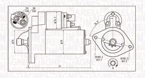 стартер MAGNETI MARELLI 063721135010