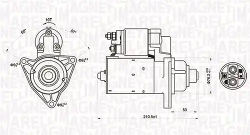 стартер MAGNETI MARELLI 063721176010