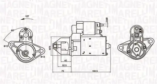 стартер MAGNETI MARELLI 063721253010