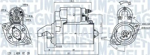 стартер MAGNETI MARELLI 063721256010