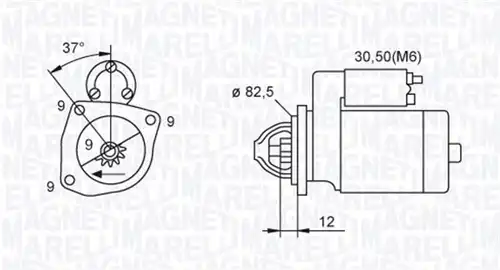 стартер MAGNETI MARELLI 063721264010