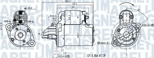 стартер MAGNETI MARELLI 063721311010