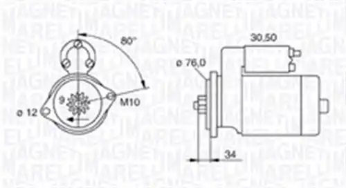 стартер MAGNETI MARELLI 063721321010