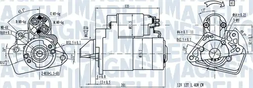 стартер MAGNETI MARELLI 063721332010