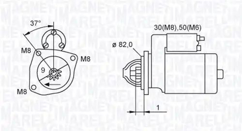 стартер MAGNETI MARELLI 063721389010