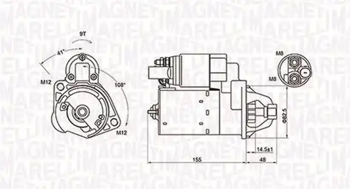 стартер MAGNETI MARELLI 063721394010